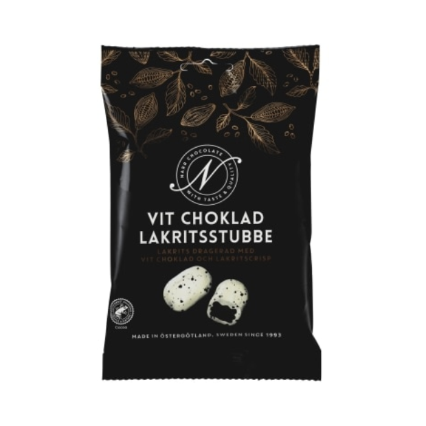 Narr Licorice Log with White Chocolate - Narr Lakritsstubbe Chocolate 100g